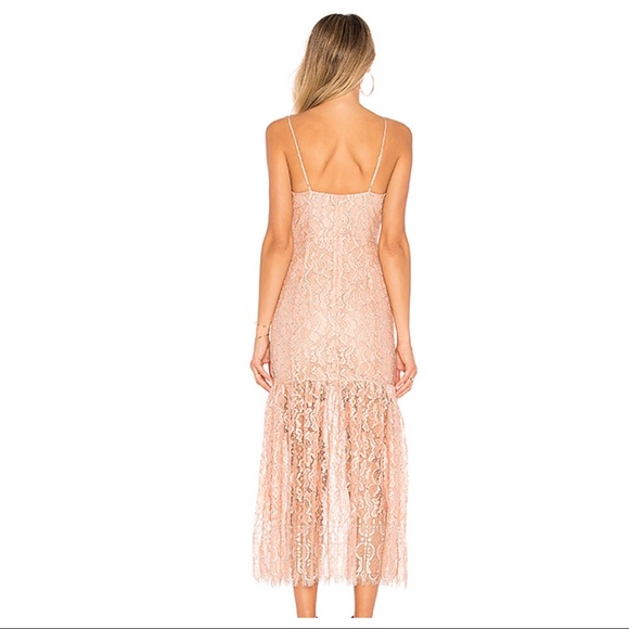 NBD LACE FLARE HEM MIDI SLIP DRESS - Picture 4 of 7